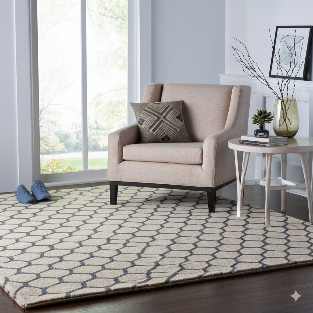 Ophelia Timeless Beige Hand Tufted Wool Rug