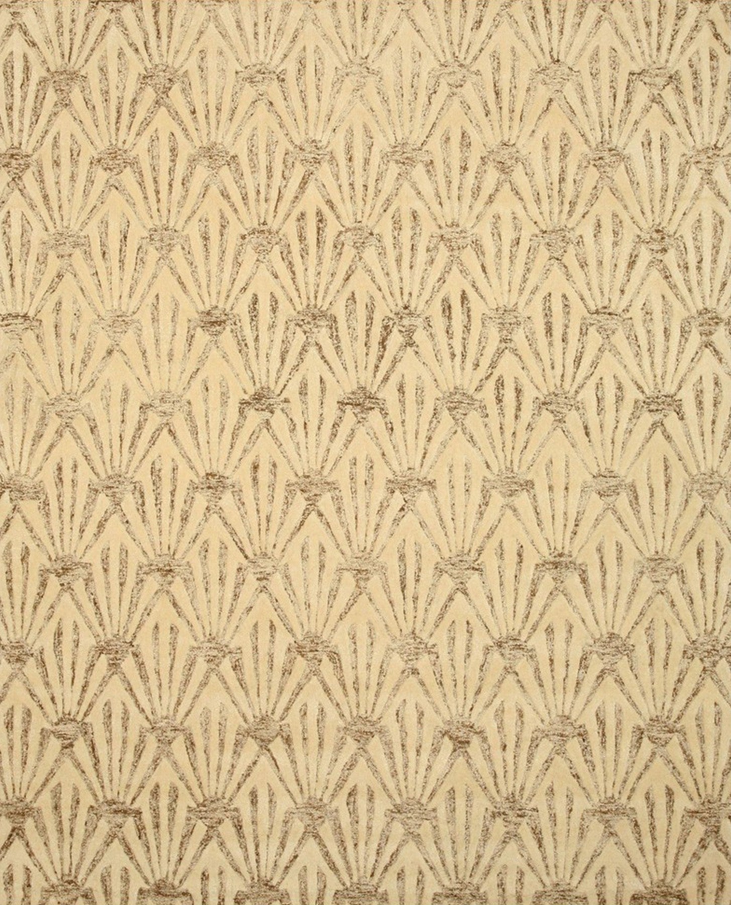 Isolated view of Chloe Trellis Ivory Hand Tufted Wool & Viscose Rug, showcasing its trellis design.