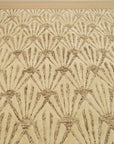 Chloe Trellis Ivory Hand Tufted Wool & Viscose Rug, its intricate trellis design in soft ivory wool and shimmering viscose fibers showcased in a bright, inviting living room setting.