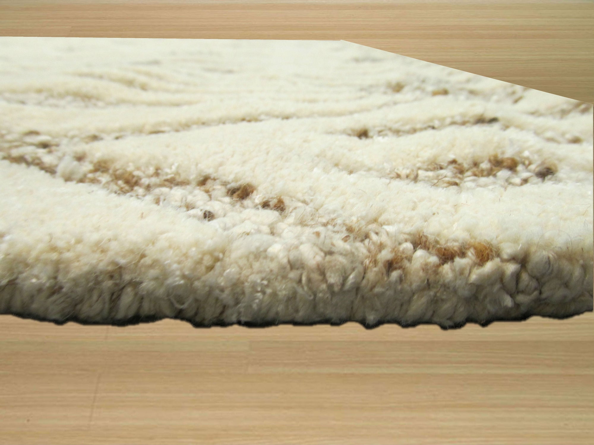Chloe Trellis Ivory Hand Tufted Wool & Viscose Rug, showcasing an elegant trellis pattern in soft ivory hues, hand-tufted for luxurious texture underfoot.