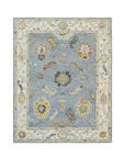 Isolated view of Nadia Oushak Gray Hand Tufted Wool Rug, showcasing its design.