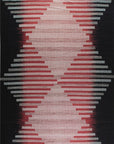 Isolated view of Dazzling Sleek Red Flatweave Wool Rug, showcasing its design.