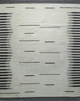 Isolated view of Sloane Majestic Gray Flatweave Wool Rug, showcasing its flatweave construction and subtle gray color variations.
