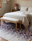 Brenda Refined Multicolor Flatweave Wool Rug in a bedroom