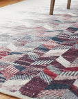 Brenda Refined Multicolor Flatweave Wool Rug in a dining room
