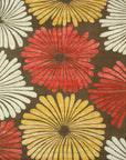 Brown hand-tufted transitional floral wool area rug, full overhead view