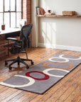 Celia Clara Gray Hand Tufted Wool Rug in a home office