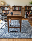 Emery Abstract Pattern Rug in a home office