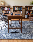 Emery Abstract Pattern Rug in a home office