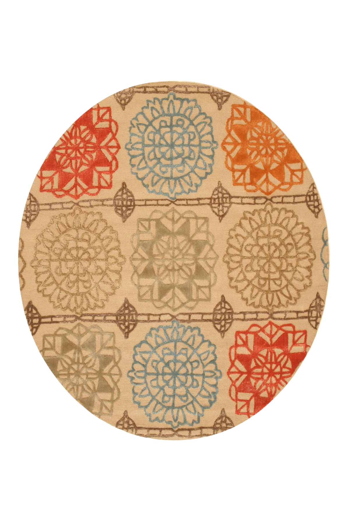 Artistic Sumptuous Beige Hand Tufted Wool Rug, a soft beige wool rug with a subtle, textured pattern, anchors a modern living room with light wood furniture and natural light.
