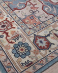 Ivory medallion rug corner and border detail