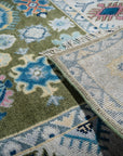 Inviting Kazak Light Green Hand Knotted Wool Rug - view 13