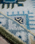 Inviting Kazak Light Green Hand Knotted Wool Rug - view 10