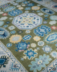 Inviting Kazak Light Green Hand Knotted Wool Rug - view 8
