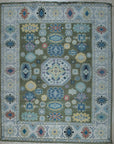 Inviting Kazak Light Green Hand Knotted Wool Rug - view 5