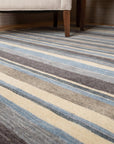 Lila Fiona Multicolor Handmade Wool Rug in a reading nook