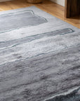 Maya Classic Purple and Gray Hand Knotted Wool Rug in a entryway