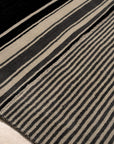 Black and Beige Stripe Handmade Wool Rug