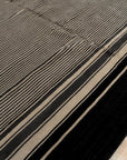 Black and Beige Stripe Handmade Wool Rug