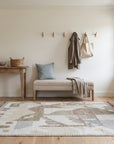 Nina Oriental Multicolor Hand Knotted Wool Rug in a entryway