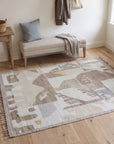 Nina Oriental Multicolor Hand Knotted Wool Rug in a entryway