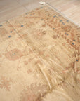 Peshawar Hand Knotted Wool Rug, Gold and Rust Oushak Design