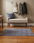 Radiant Chic Multicolor Handmade Wool Rug in a entryway