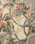 Vintage Aubusson Flat Weave Wool Rug, Grey Grapevine Trellis