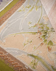 Vintage Aubusson Flat Weave Rug, Light Blue Art Nouveau Floral