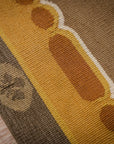 Vintage Aubusson Flat Weave Rug, Olive Green Star Lattice