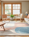 Yara Laine Multicolor Hand Tufted Wool Rug in a sunroom