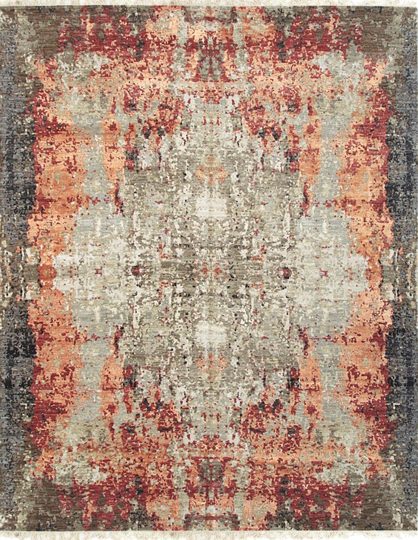 Modern area rug — Isla Sumptuous gray hand-knotted wool rug from Eastern Oriental Rugs