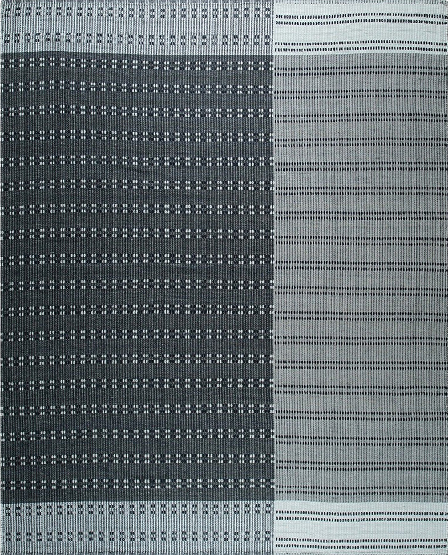 Charcoal flatweave rug perfect for layering with other rugs