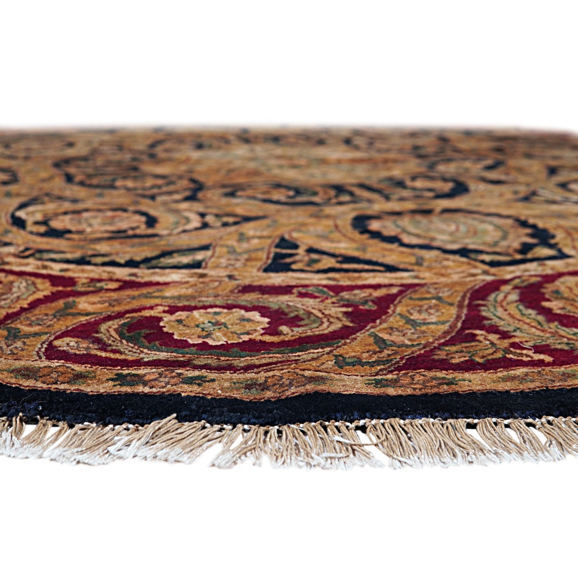 Round rugs guide - Navy Jaipur Traditional Round Handmade Wool Rug, 8 foot round medallion