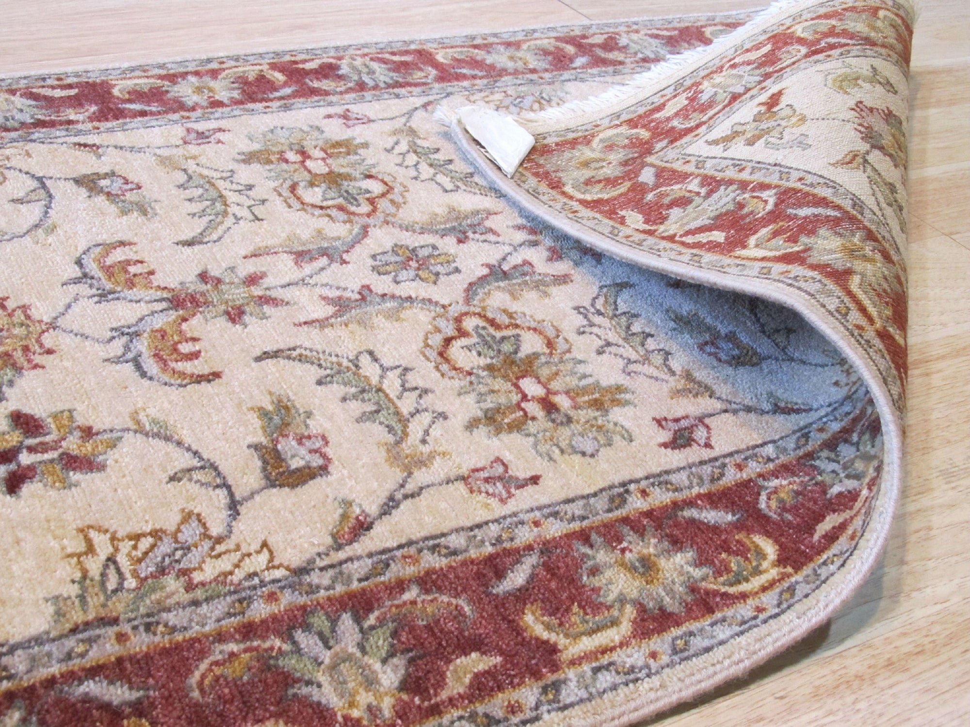 Elegant Ivory Floral Runner Rug