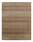 Multicolor striped handmade wool runner rug 2 x 6