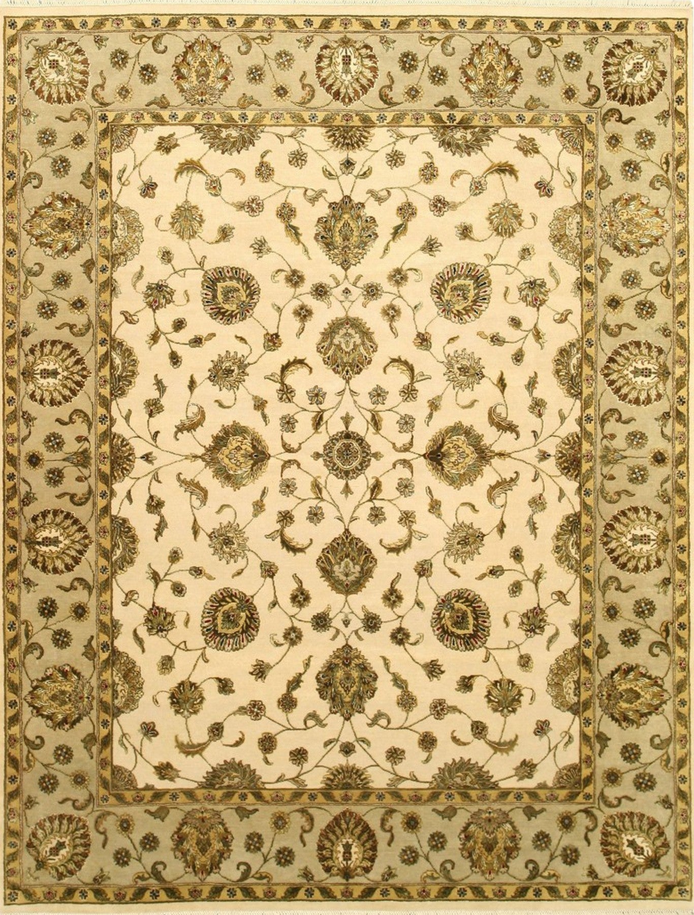 Traditional Oriental Flower Jaipur Rug