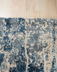 Hand-Knotted Wool Ivory / Dark Teal Modern Transitional Hand Crafted Rug