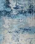 Handloomed Wool Ivory / Dark Teal Transitional Modern Galaxy Loom Rug