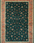 Isolated view of Trara Jasmine Multicolor Hand Knotted Wool Rug, showcasing its vibrant design.