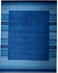 Handloomed Blue Gabbeh Tribal Wool Area Rug