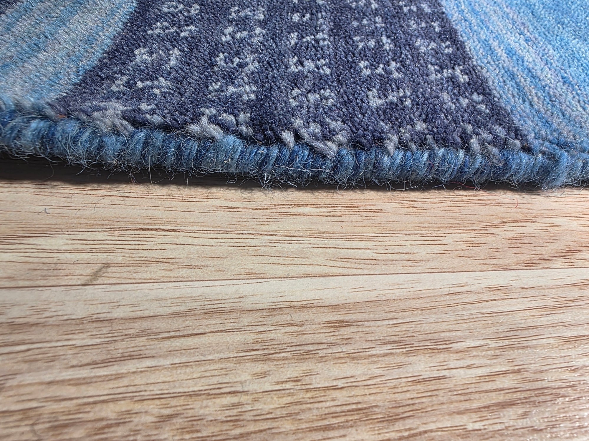 Handloomed Blue Gabbeh Tribal Wool Area Rug - view 4