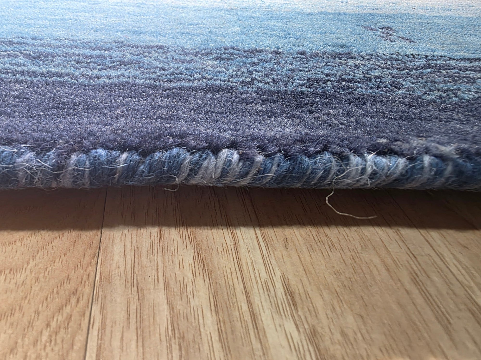 Handloomed Blue Gabbeh Tribal Wool Area Rug - view 9