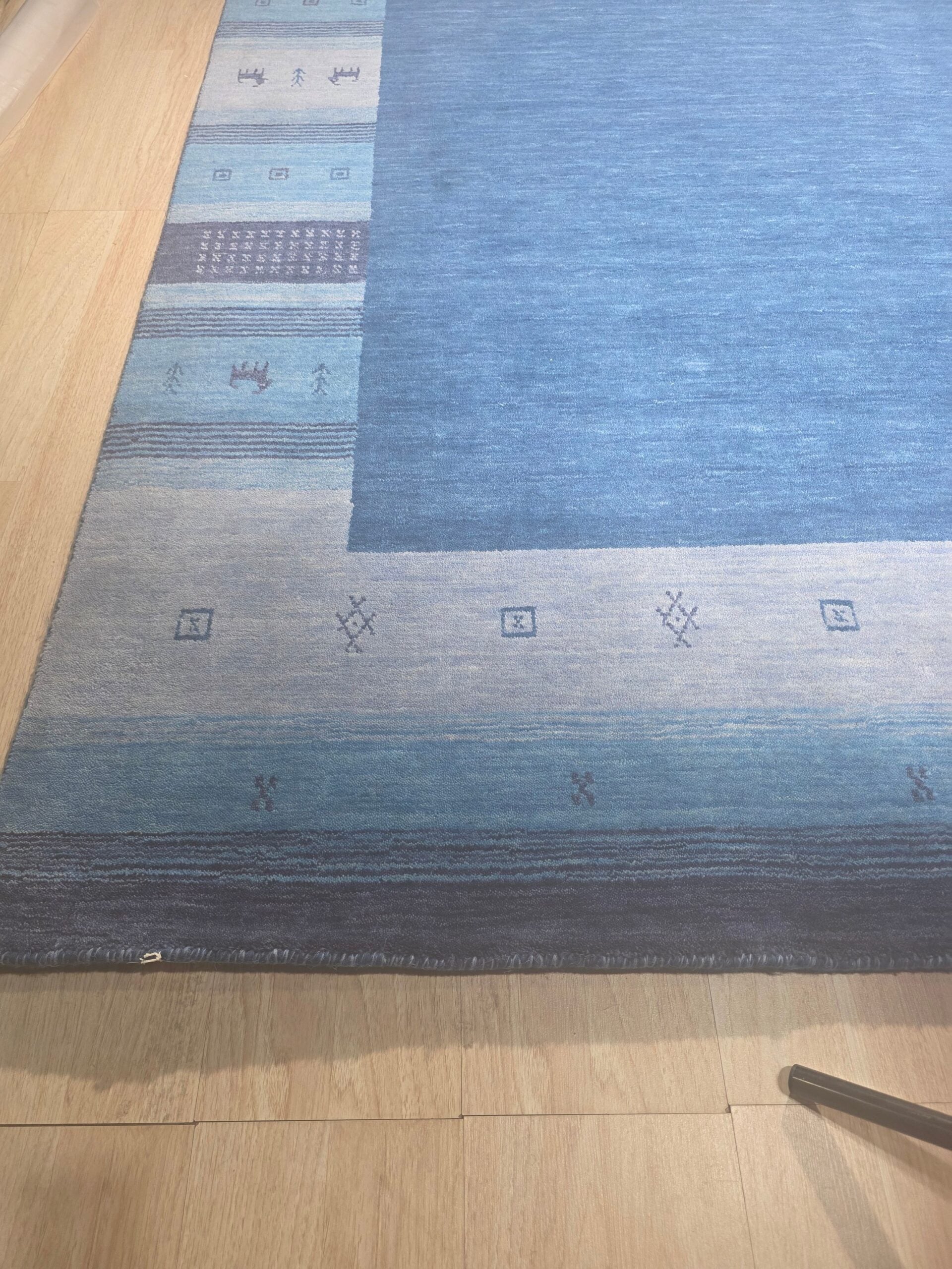 Handloomed Blue Gabbeh Tribal Wool Area Rug - view 11