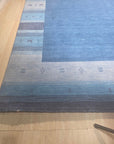 Handloomed Blue Gabbeh Tribal Wool Area Rug - view 11