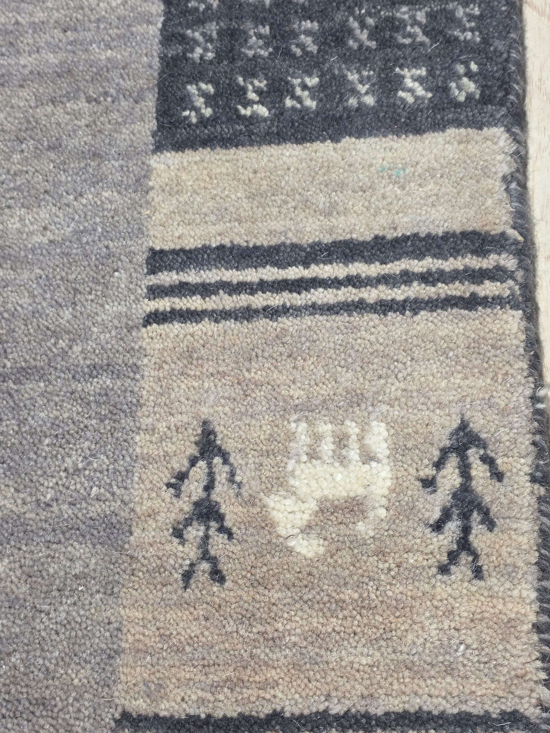 Handloomed Gray Gabbeh Tribal Wool Area Rug - view 5
