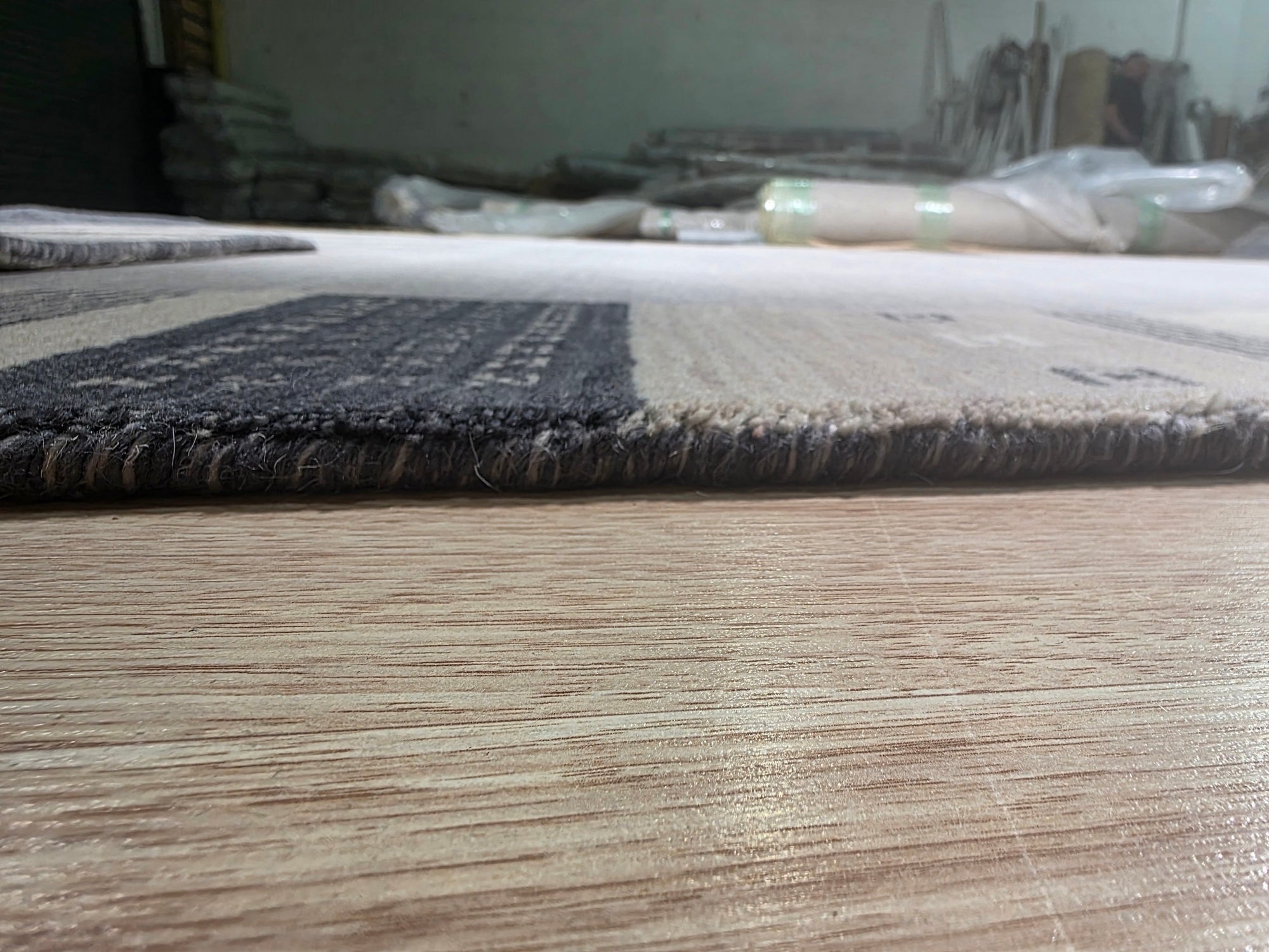 Handloomed Gray Gabbeh Tribal Wool Area Rug - view 9