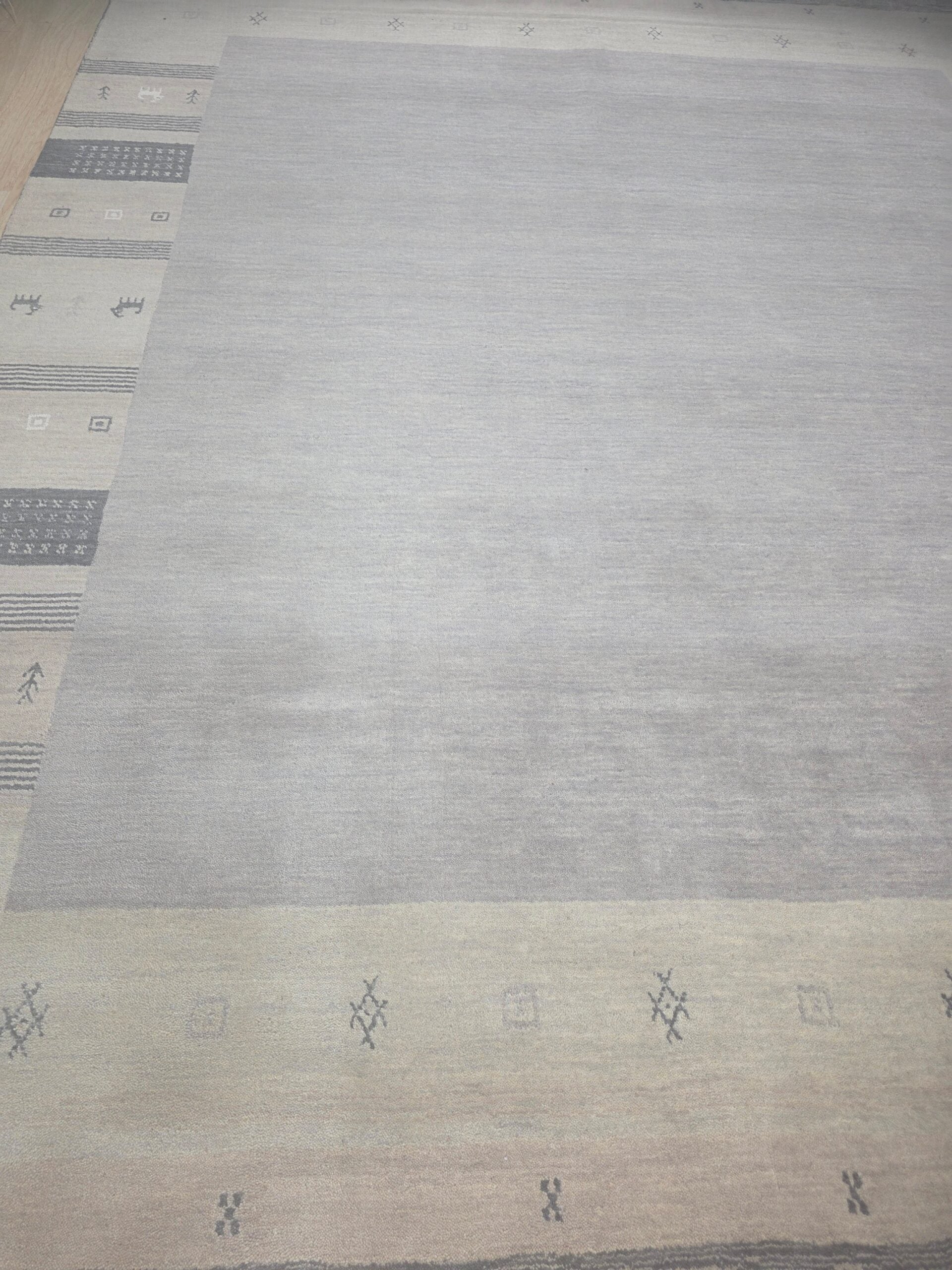Handloomed Gray Gabbeh Tribal Wool Area Rug - view 13