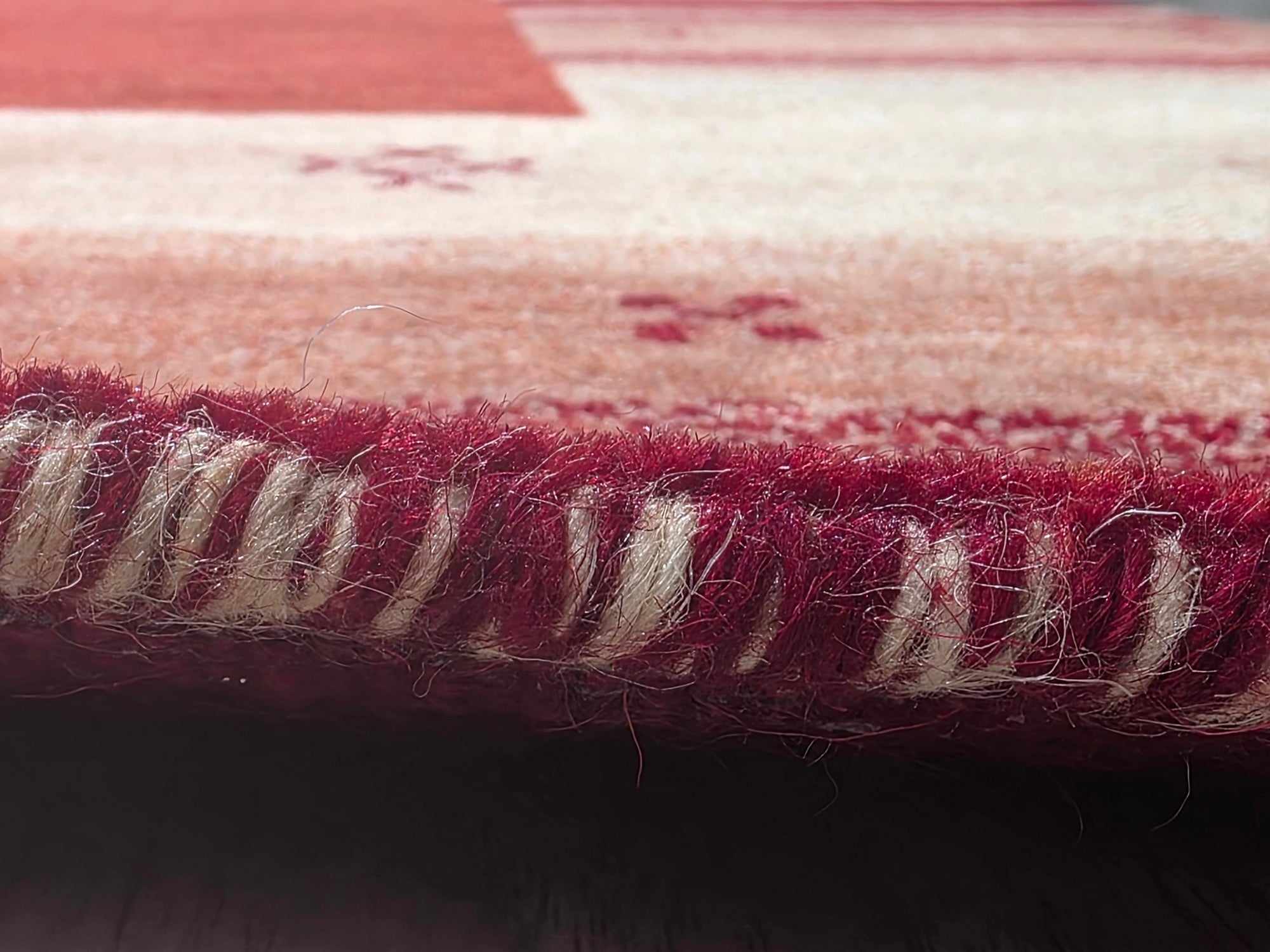 Handloomed Red Gabbeh Tribal Wool Area Rug - view 10