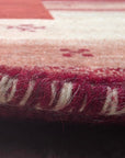 Handloomed Red Gabbeh Tribal Wool Area Rug - view 10